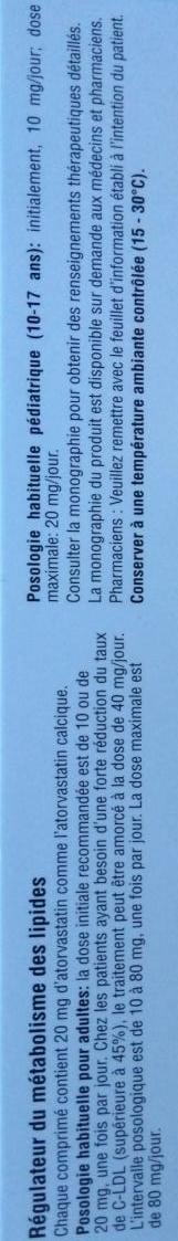 Apo-Atorvastatine 20mg